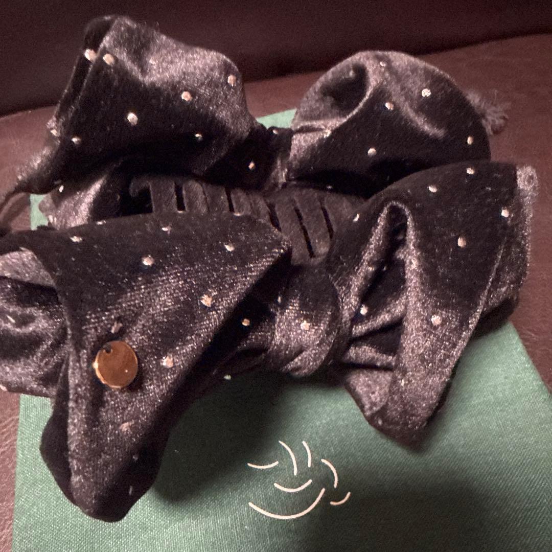 TRESSE トレス　ヘアクリップ　ドット　dot ribbon clip