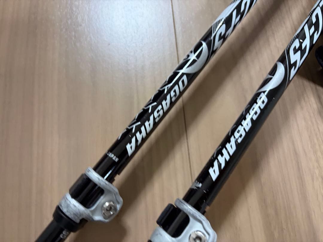 ★美品★お洒落　オガサカ スキーストック 収縮ポール　調整可能　デモ技術選