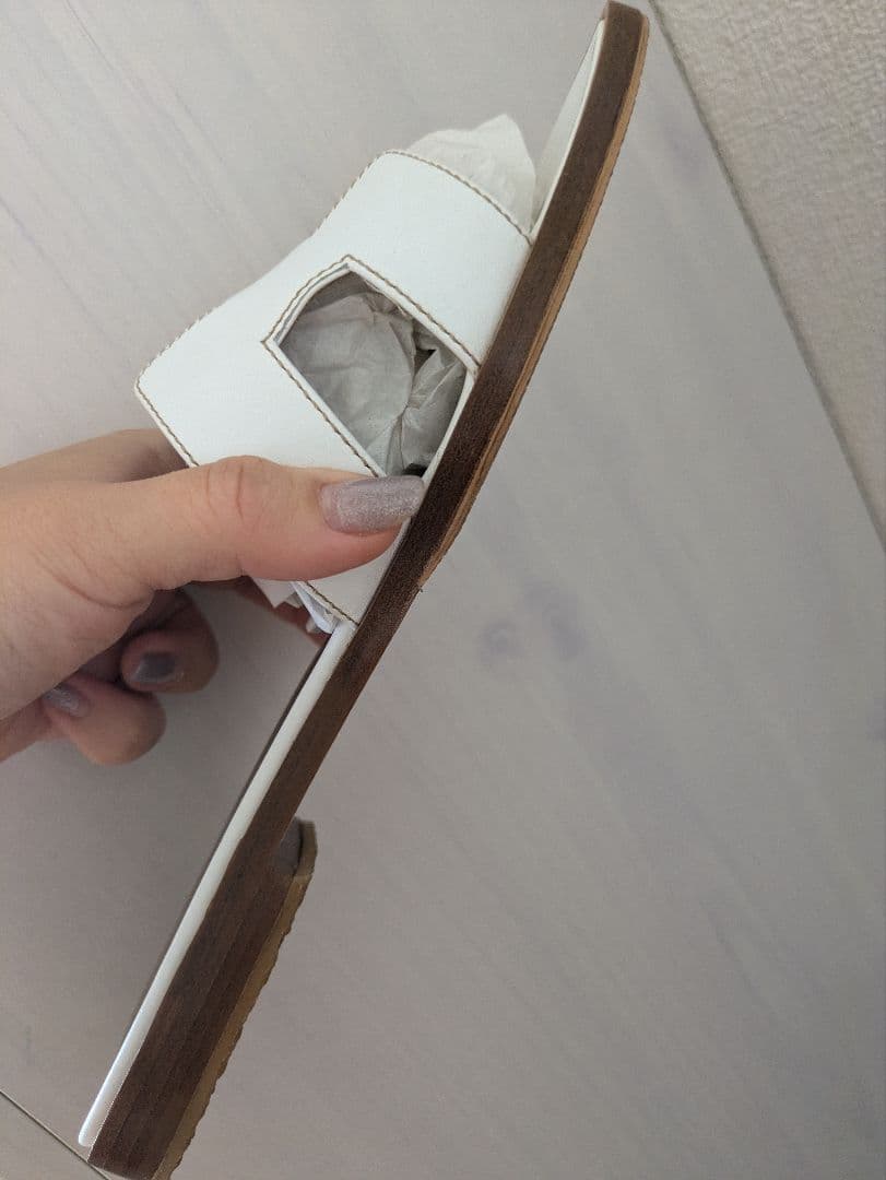 【MT】HERMES サンダル 《オラン》 オラン　ホワイト37　37.5