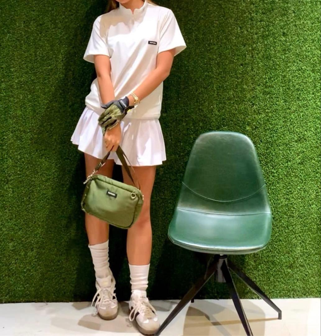 RUFFLOG HALF ZIP MOCK NECK SHIRT ホワイト