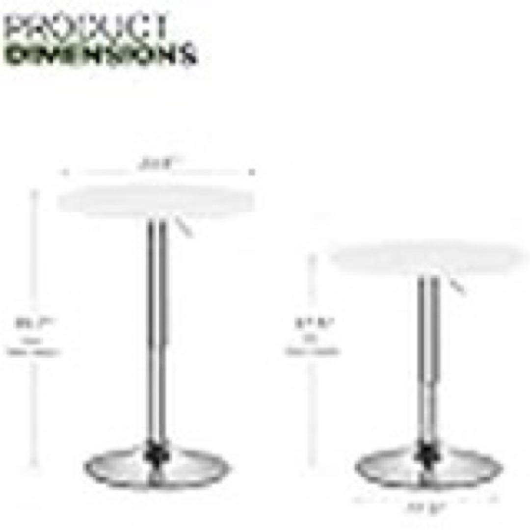 k*ン様 新品⭐︎ホワイト円形テーブル 高さ調整可能