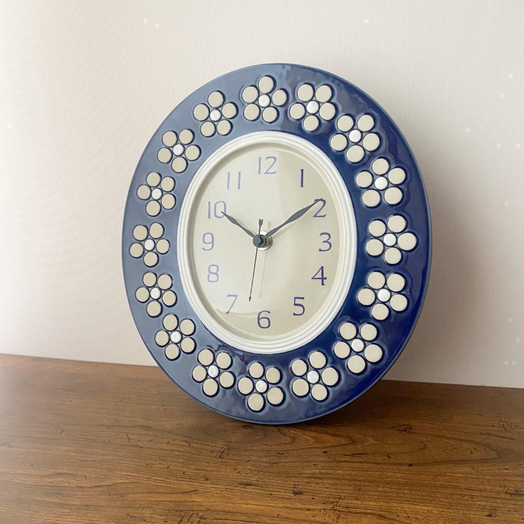 ◇極希少◇ ロールストランド 陶器製 ヴィンテージ 壁掛け時計 電波時計に交換済