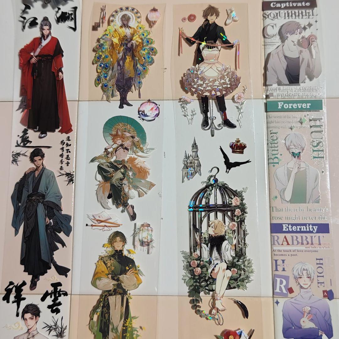 海外マスキングテープ　人物マステ　男の子　まとめ売り　新品1個　中古33個　他