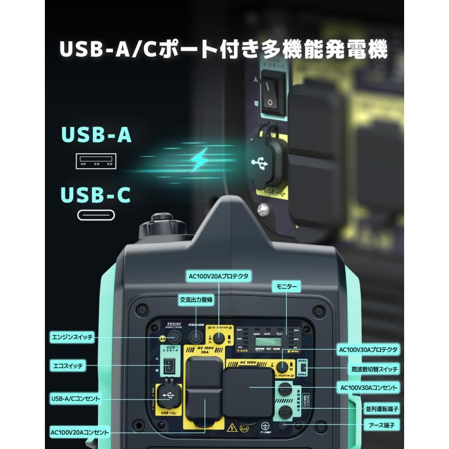 ★新登場KEHシリーズ★Kareyouリモコン式インバーター発電機 3.8kVA