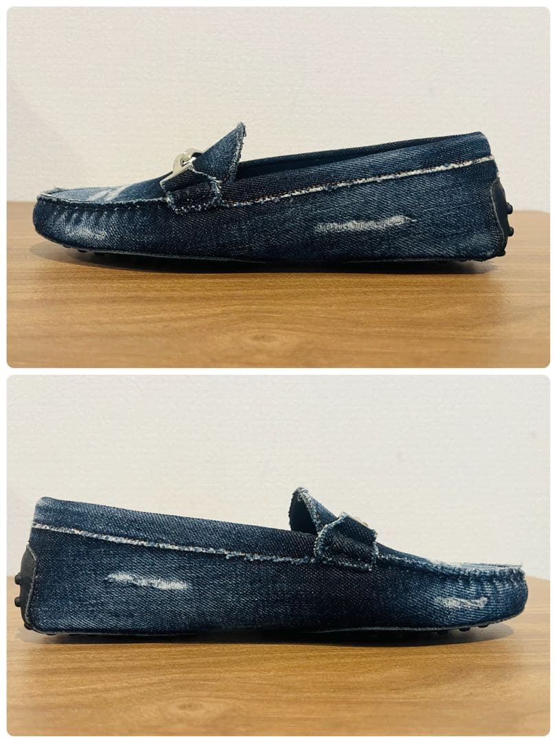 【極美品】TOD’S トッズ ビットローファー モカシン　デニム