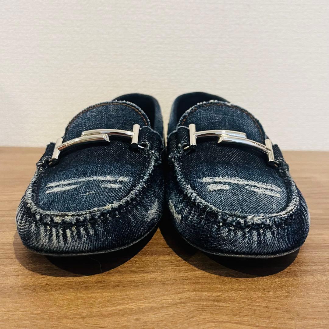 【極美品】TOD’S トッズ ビットローファー モカシン　デニム