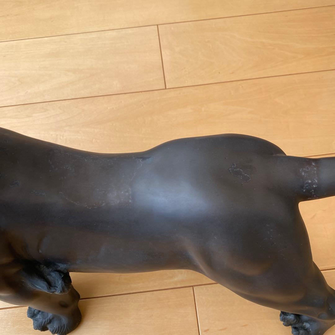 【ブロンズ像（ライオン）】インテリア　オブジェ　迫力、存在感　高品位