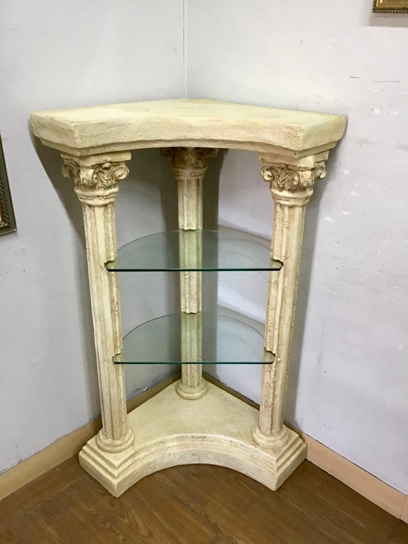 yui☆管356☆デコラティブ☆ギリシャ神殿☆コーナーシェルフ☆飾り棚