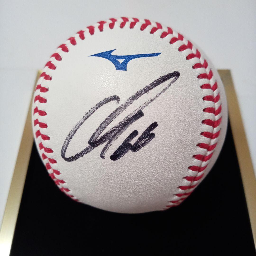 ファイターズオンラインストア限定販売直筆サインボール　万波中正　NPB統一試合球