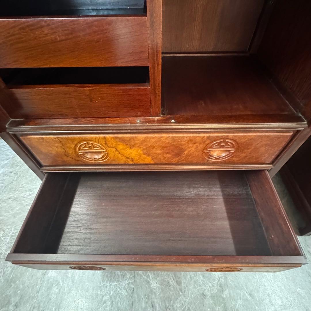 重厚な存在感　中国家具 花梨材 唐木 4段 チェスト 無垢 高級飾り家具