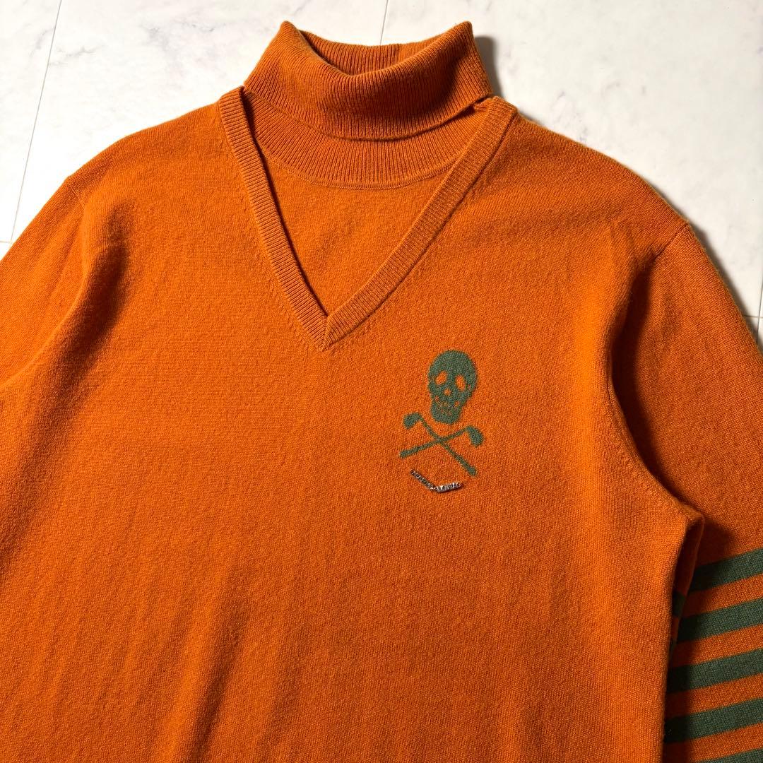 MARK&LONA カシミヤ100% タートルネック ニット 50/XL ゴルフ