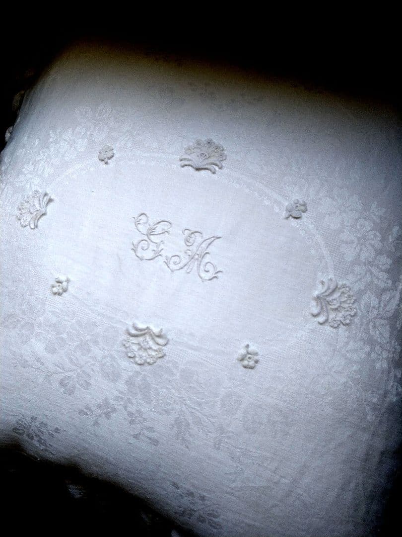 ※ぴぴ様おまとめオーダー※フランスアンティーク　ダマスク織　ロゴ　刺繍