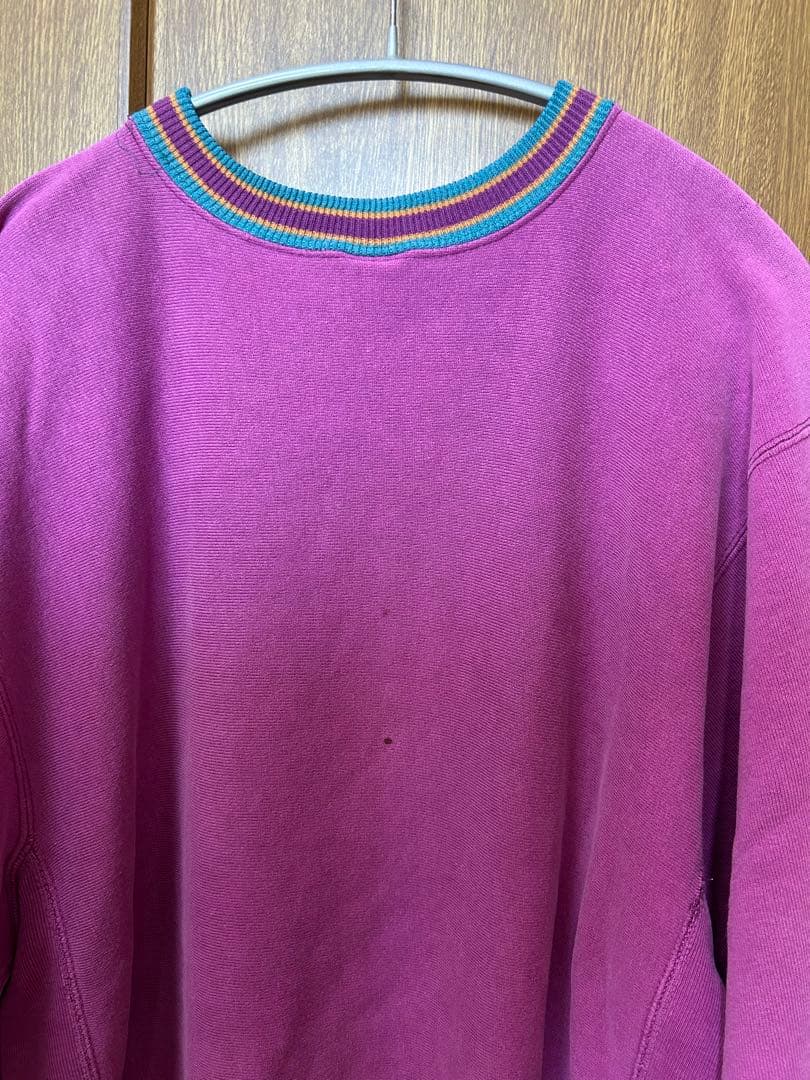 チャンピオン ￼ リバースウィーブ 90s アメリカ製 リブライン XXL 紫色