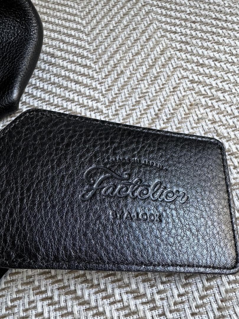 FACTELIERオリーブレザー2WAYショルダーバッグ(ブラック)