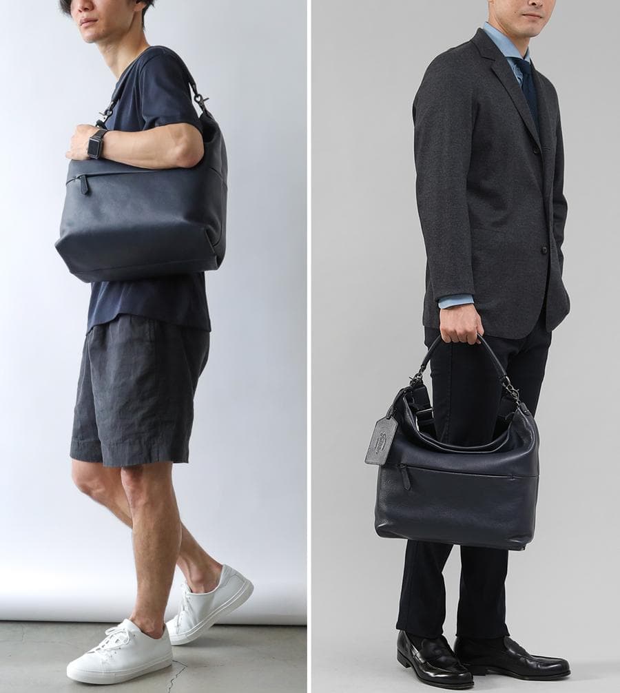 FACTELIERオリーブレザー2WAYショルダーバッグ(ブラック)