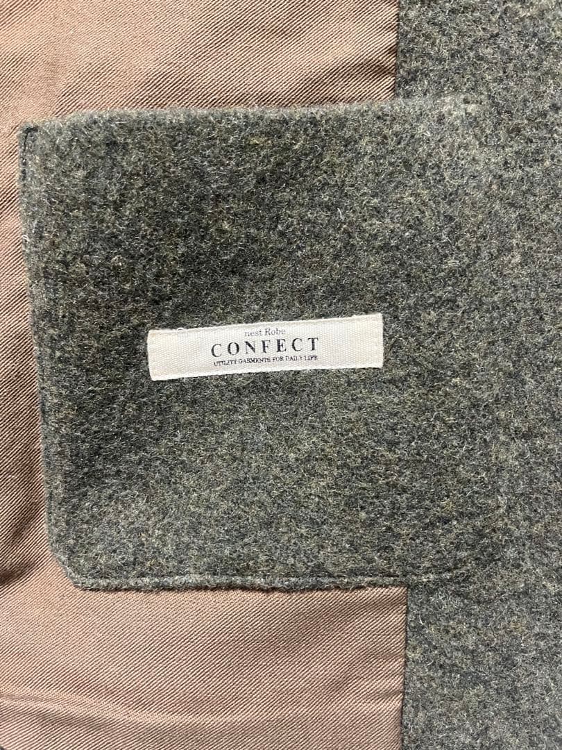 nestrobe CONFECT ウールモッサーベスト カーキ4 コンフェクト