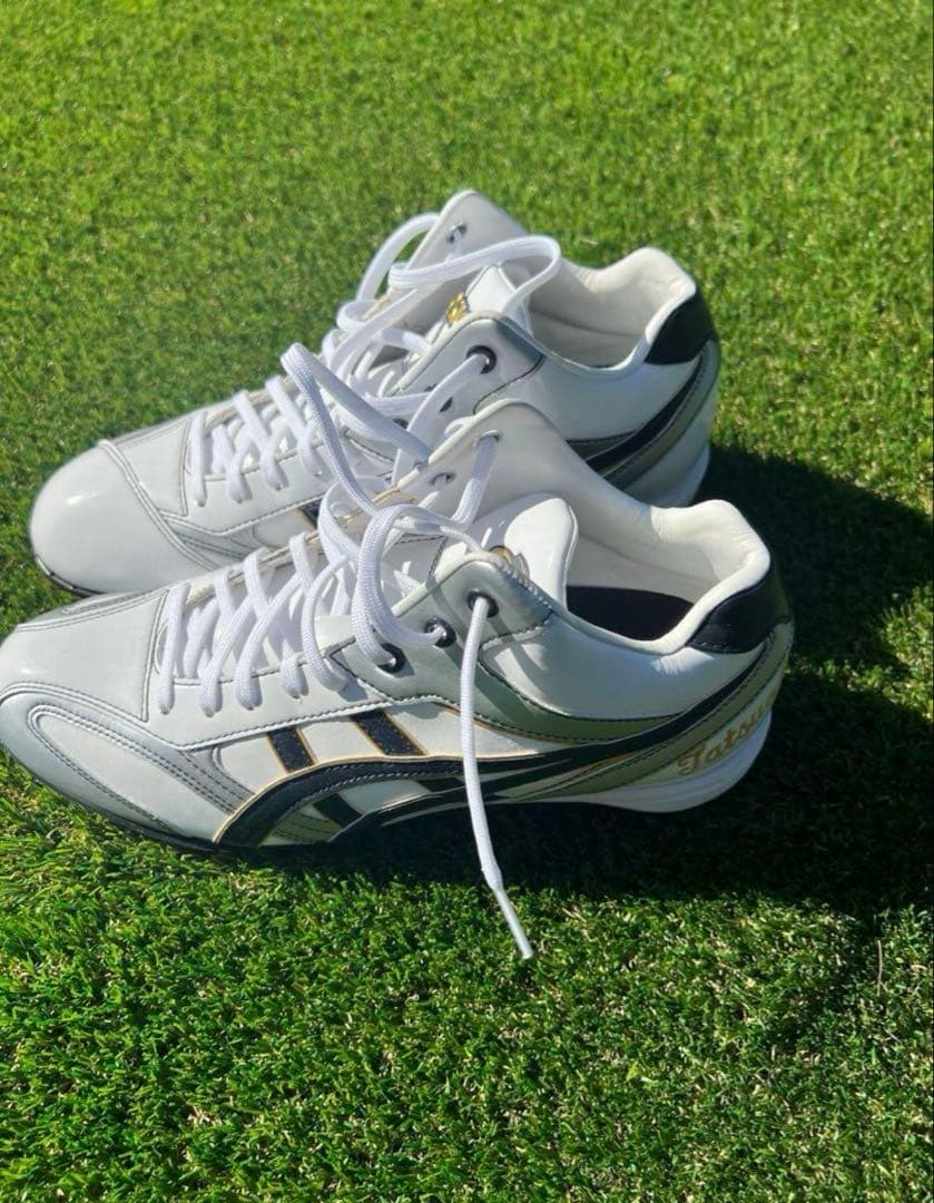 アシックス GEL-PEACE ホワイト/ブラック スパイクシューズ