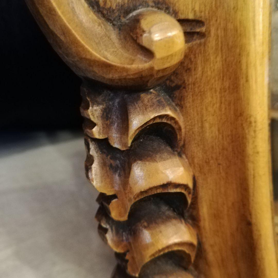 ◇大型アンティーク ヴィンテージ 無垢材フレーム ウォールミラー