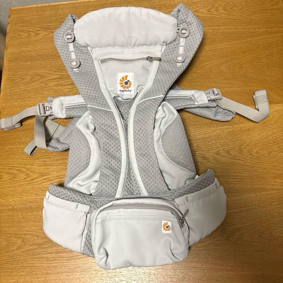 【美品】エルゴベビー オムニブリーズ パールグレー 抱っこ紐