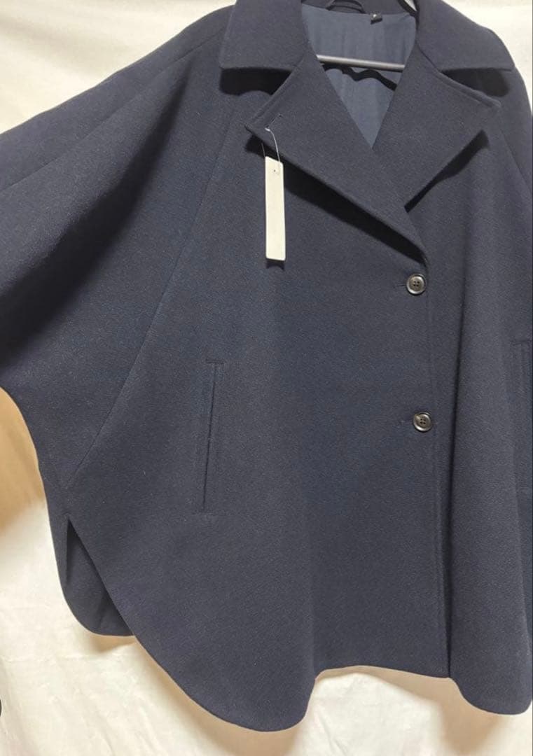 3日後削除します！完売品⭐︎新品GU コージーメルトンケープコート L ネイビー