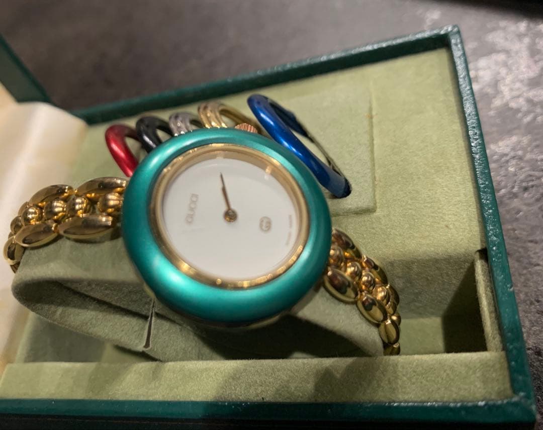 【美品】GUCCI 腕時計　チェンジベゼル ゴールド