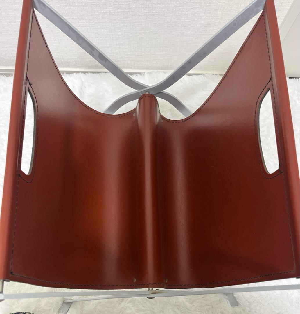 ACTUS アクタス　本革レザー　マガジンラック　フォールディグ　カッシーナ