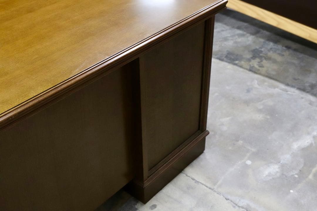 GMIK451○karimoku / カリモク コロニアル 両袖机 書斎机 学習