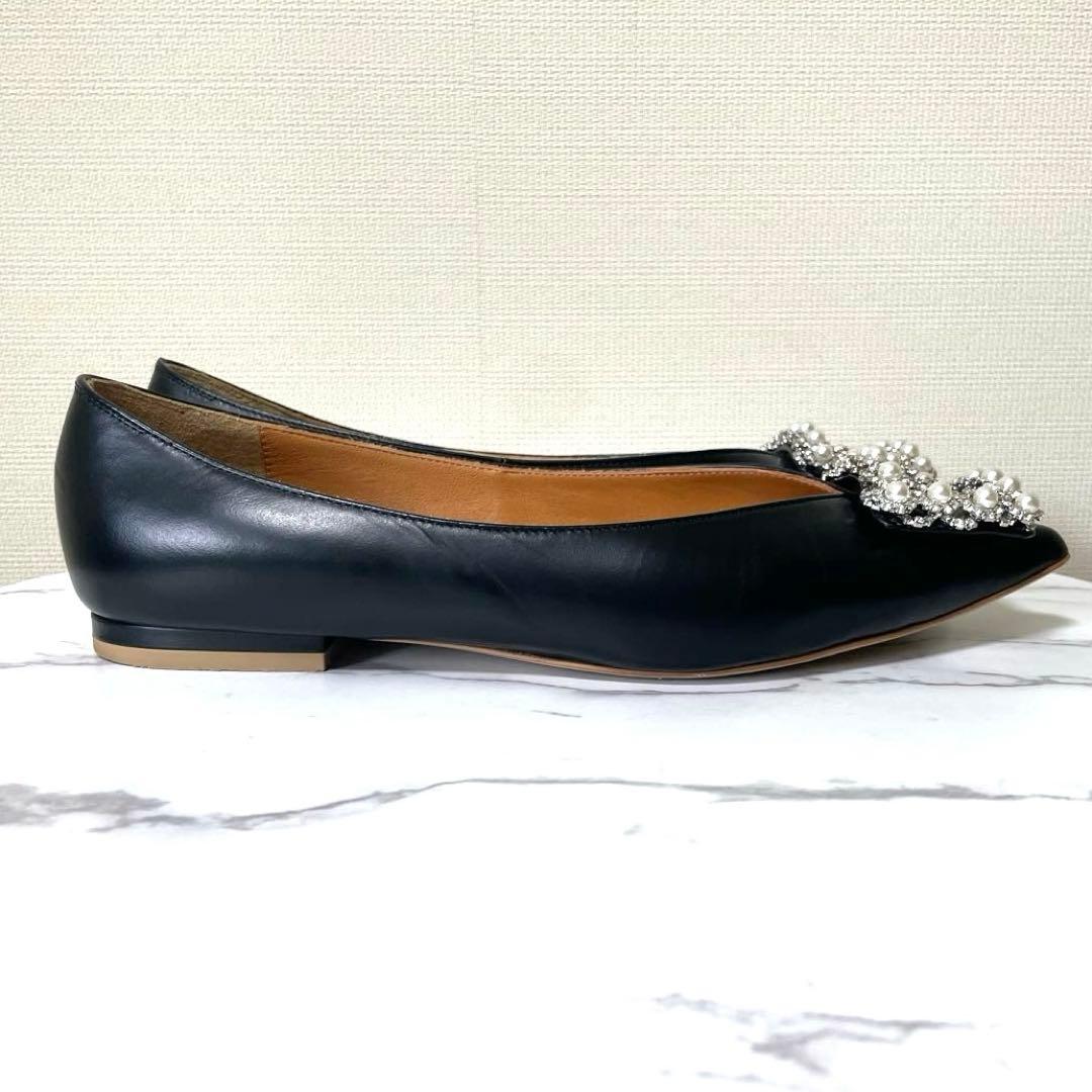 PIPPICHIC 37.5 ANNA V JEWERLYフラットシューズ　黒