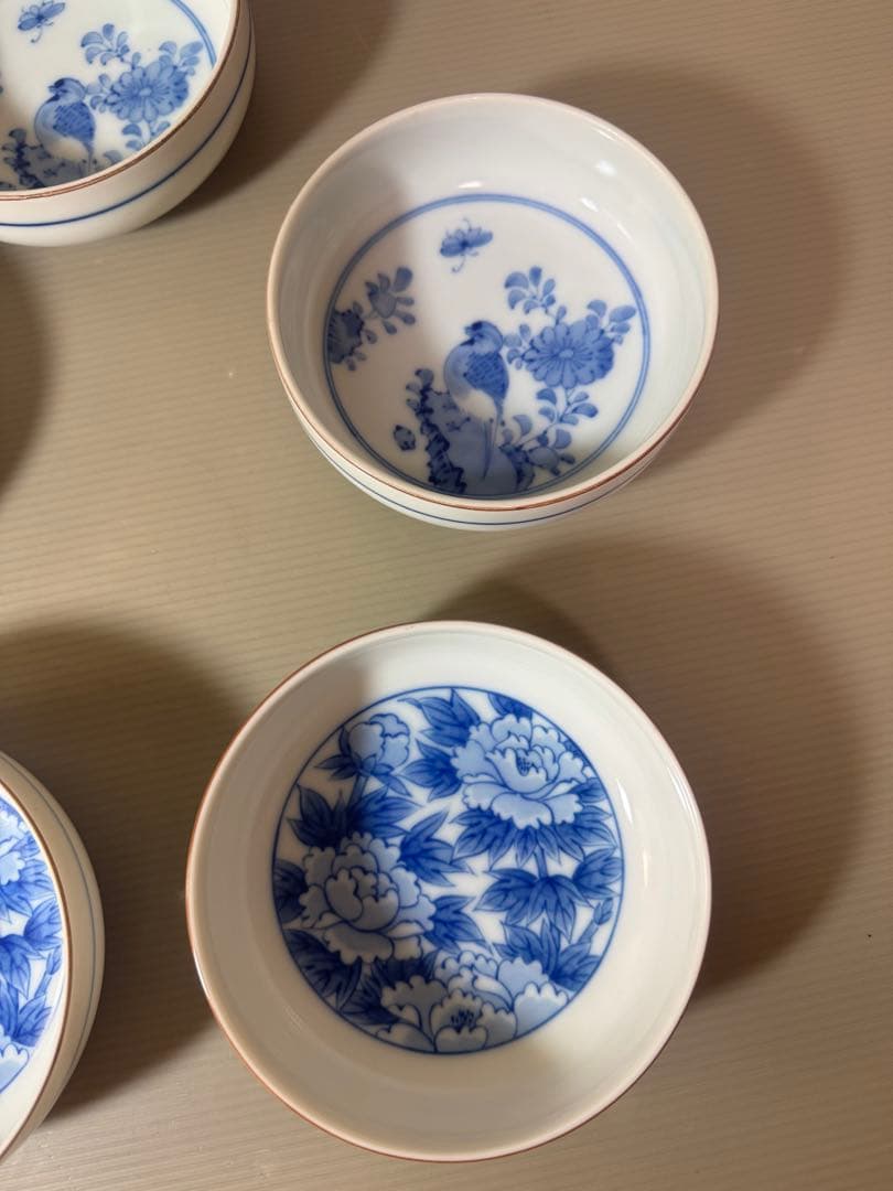 2932 深川製磁　花鳥文　小鉢　5客