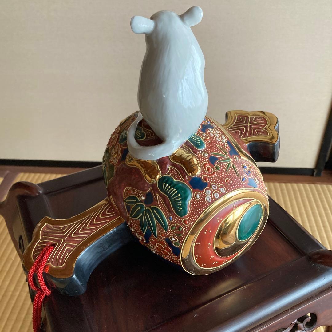 九谷焼　鼠　うちでの小槌