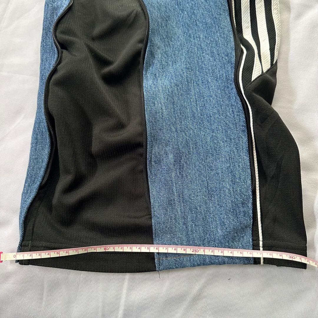 ⭐︎人気⭐︎リメイク　デニム　古着　韓国　4ジッパーデニム　アディダス　RMD018
