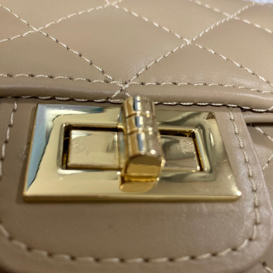 【美品】Maison Vincentチェーンバック11 ベージュ