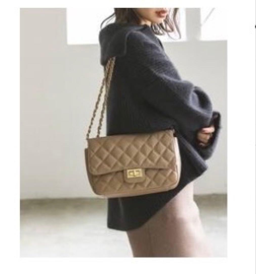 【美品】Maison Vincentチェーンバック11 ベージュ