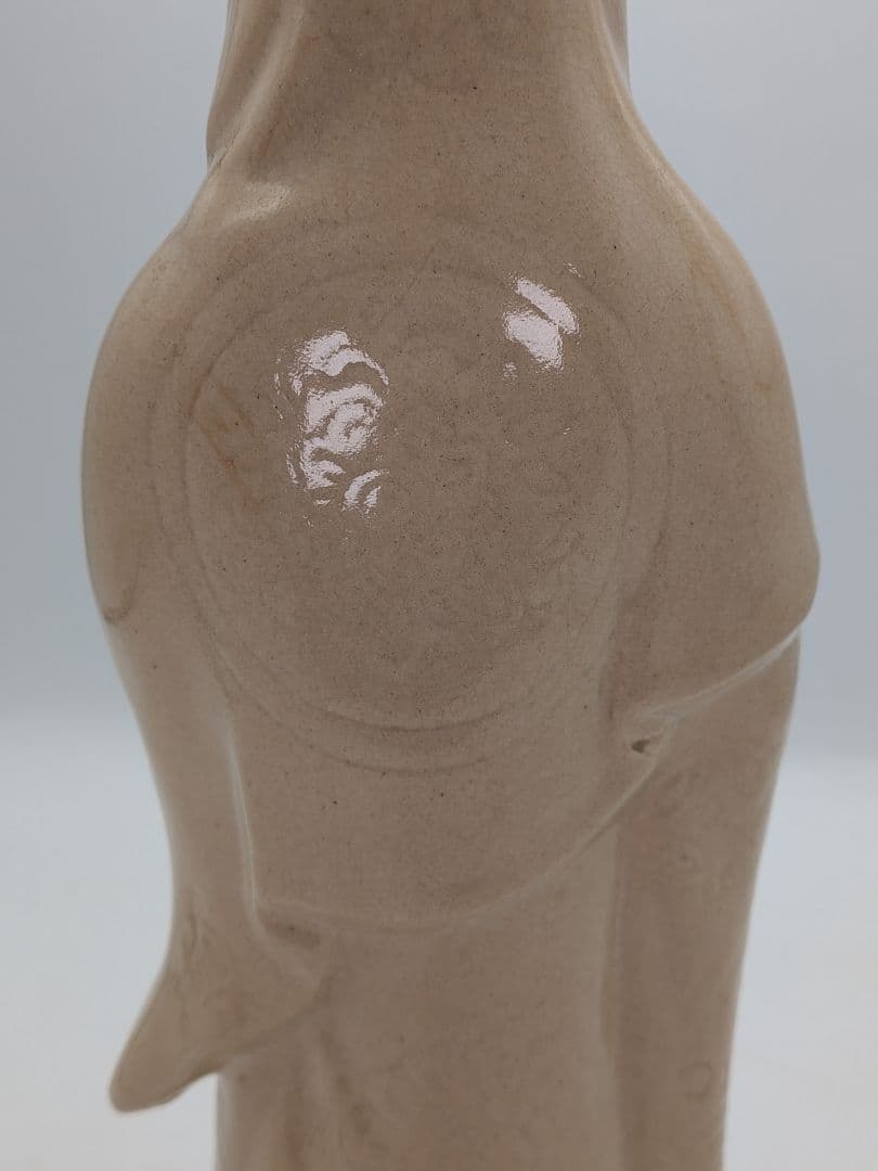 陶華山窯 松尾藻風 萩焼 観音菩薩立像 陶像 陶器人形 仏像 観世音菩薩 置物