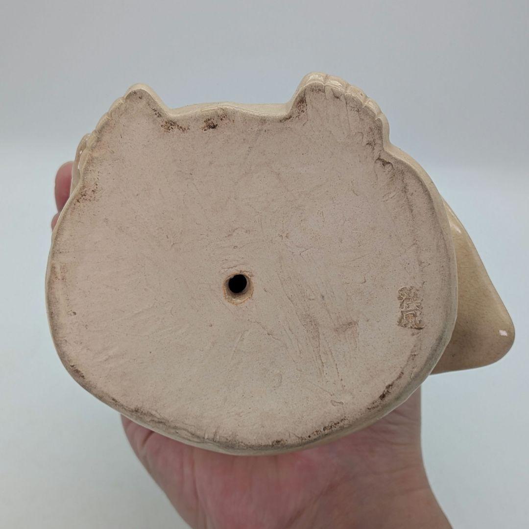 陶華山窯 松尾藻風 萩焼 観音菩薩立像 陶像 陶器人形 仏像 観世音菩薩 置物