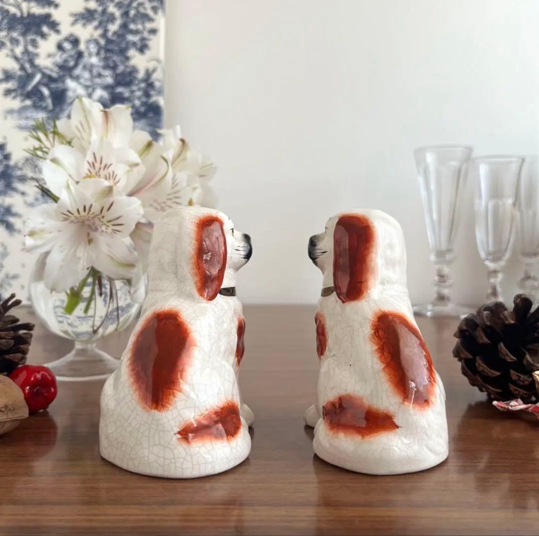 英国ヴィンテージ ♤ 小さなスタッフォードシャー・ドッグ