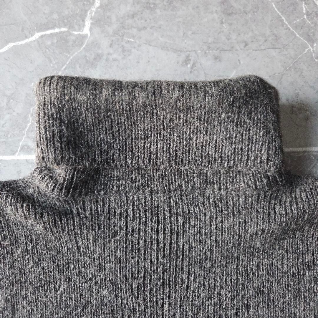 ​希少 仏製 アニエスベーオム タートルネックニット 2 グレー ベビーアルパカ