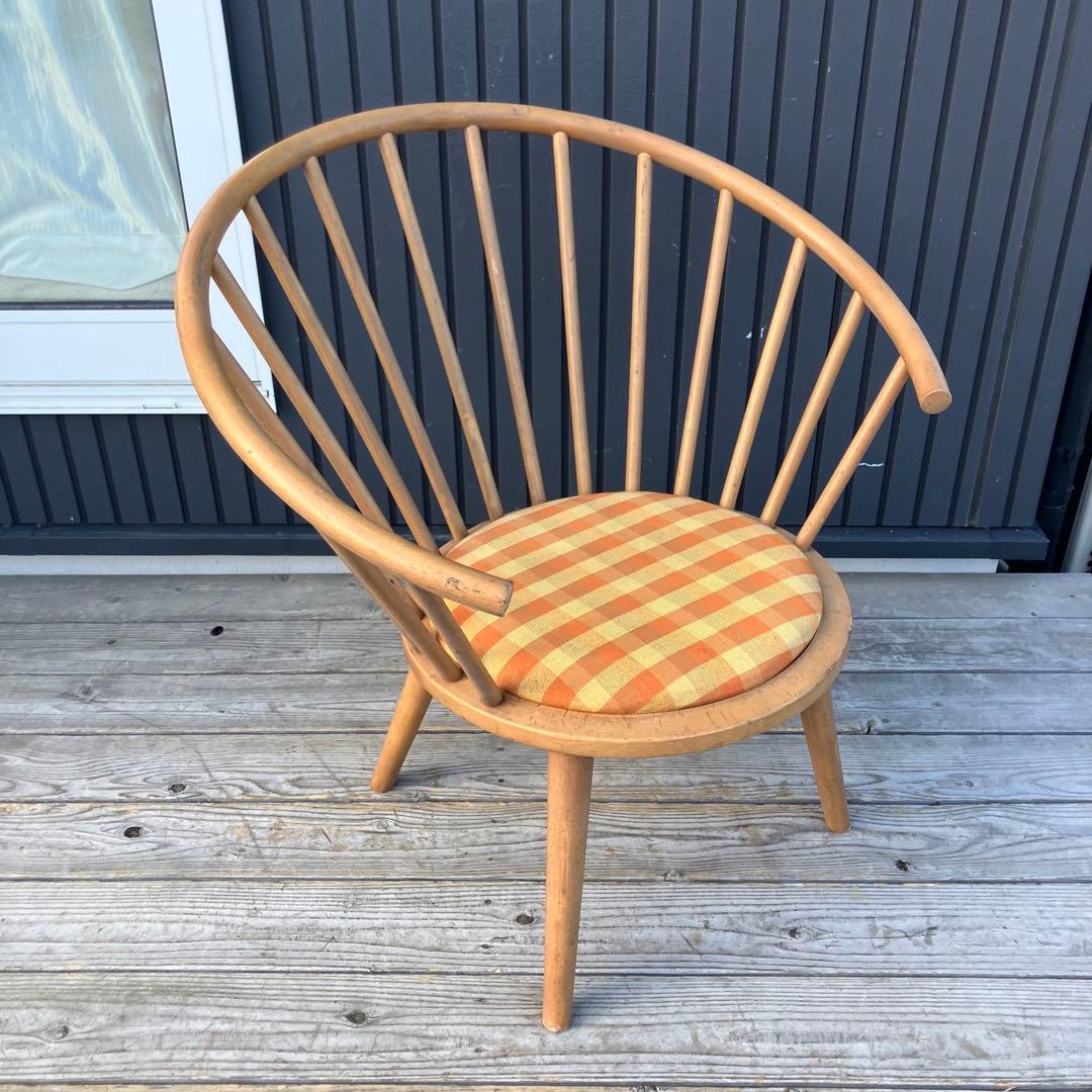 ② 北欧レトロ 秋田木工 ベントウッドラウンジチェア 木製椅子 ダイニングチェア