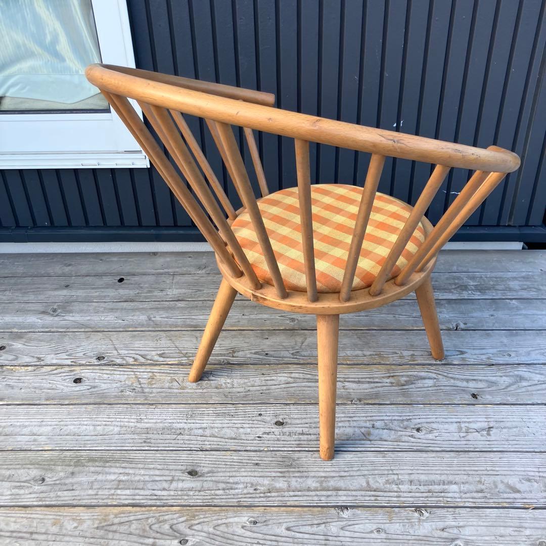 ② 北欧レトロ 秋田木工 ベントウッドラウンジチェア 木製椅子 ダイニングチェア