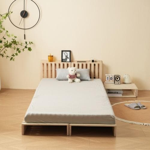 【パレットベッド×8枚+パベッドボード×2枚】パレットベッド 天然木 すのこベ