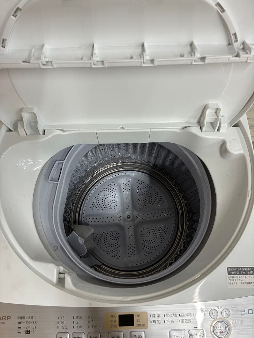 SHARP 全自動電気洗濯機 ES-GE6C-W 2019年製