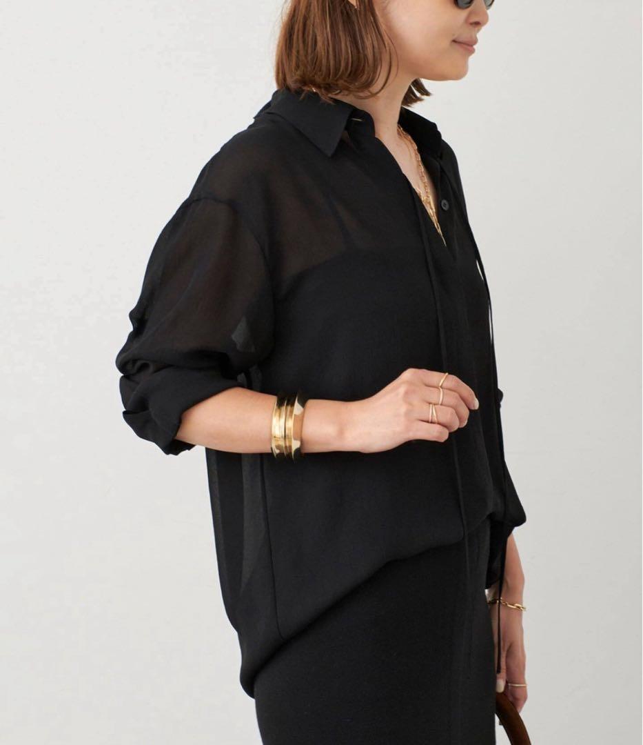 ドゥーズィエムクラス Deuxieme Classe トリアセ シフォン シャツ