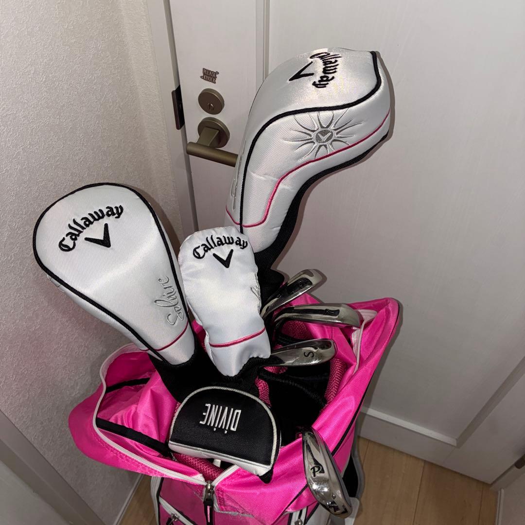 美品！Callaway Solaire(ソレイル)クラブ／バッグセット(ピンク)