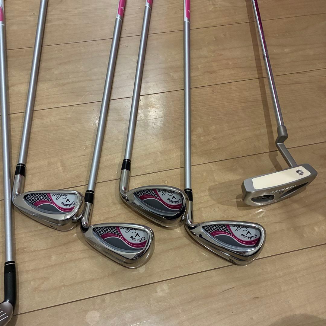 美品！Callaway Solaire(ソレイル)クラブ／バッグセット(ピンク)