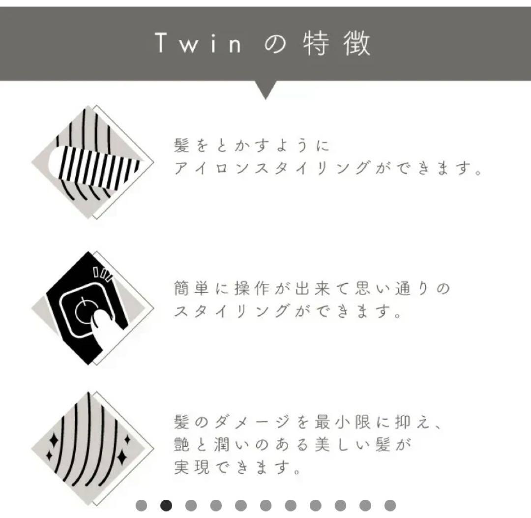 Twin ヘアアイロン ブラック