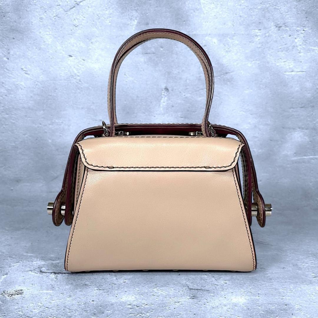 TOD'S トッズ ツイスト レザー ハンドバッグ ボーリングバッグ 2way