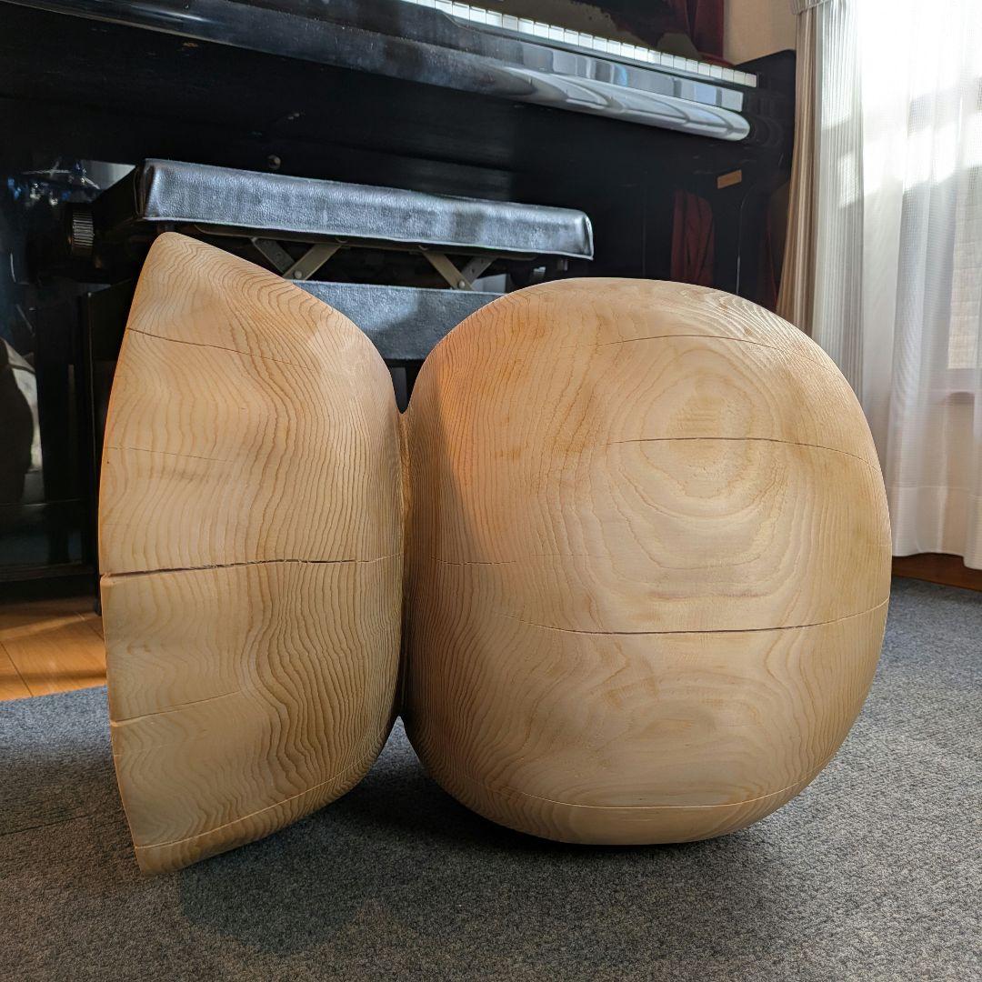 天然ヒバ　大型　切り株　丸太　椅子　スツール　テーブル　高さ約41.5cm