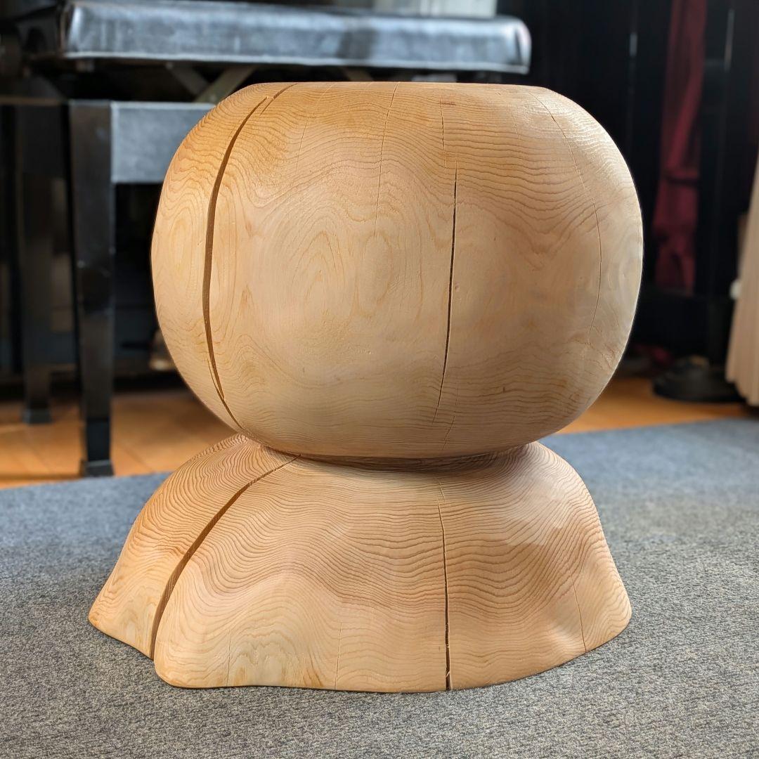 天然ヒバ　大型　切り株　丸太　椅子　スツール　テーブル　高さ約41.5cm