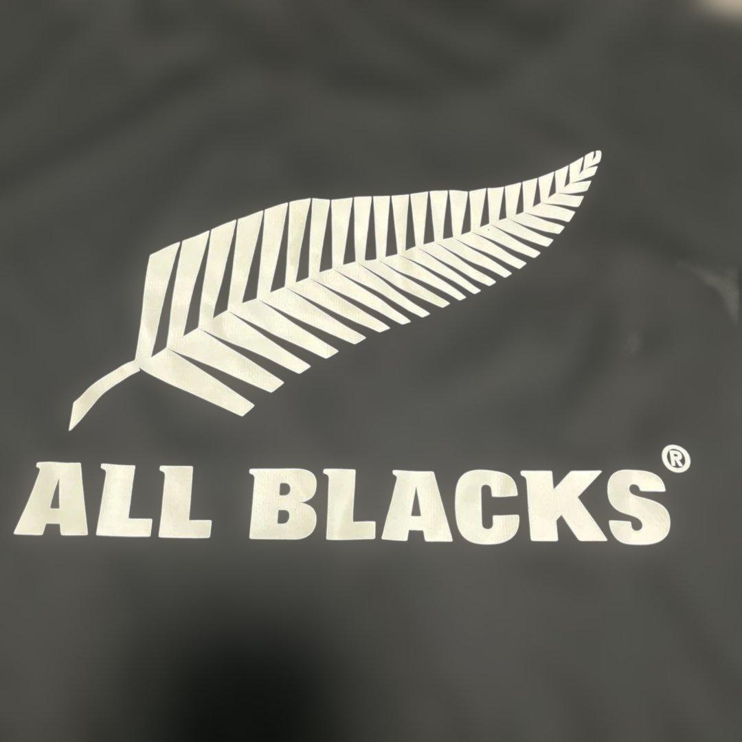 極美品 Adidas ラグビー ALL BLACKS 総黒 DRY Tシャツ