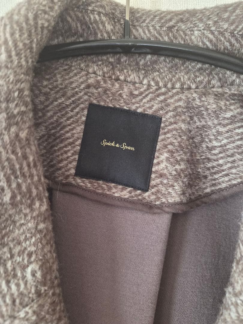 Spick & Span　Wスライバーヘリンボーン ミドルコート　2022AW